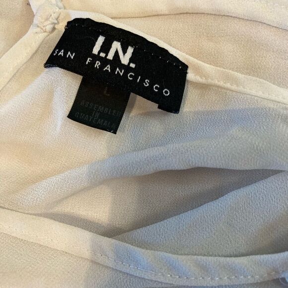 IN San Francisco sheer white sleeveless blouse - Picture 2 of 6